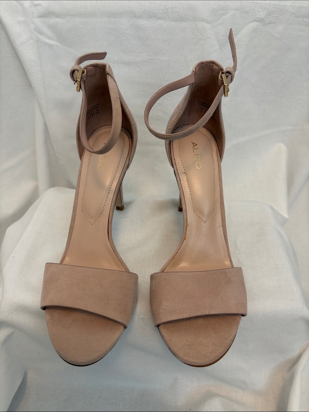 ALDO Women's Ankle Strap Heels in Blush Taupe